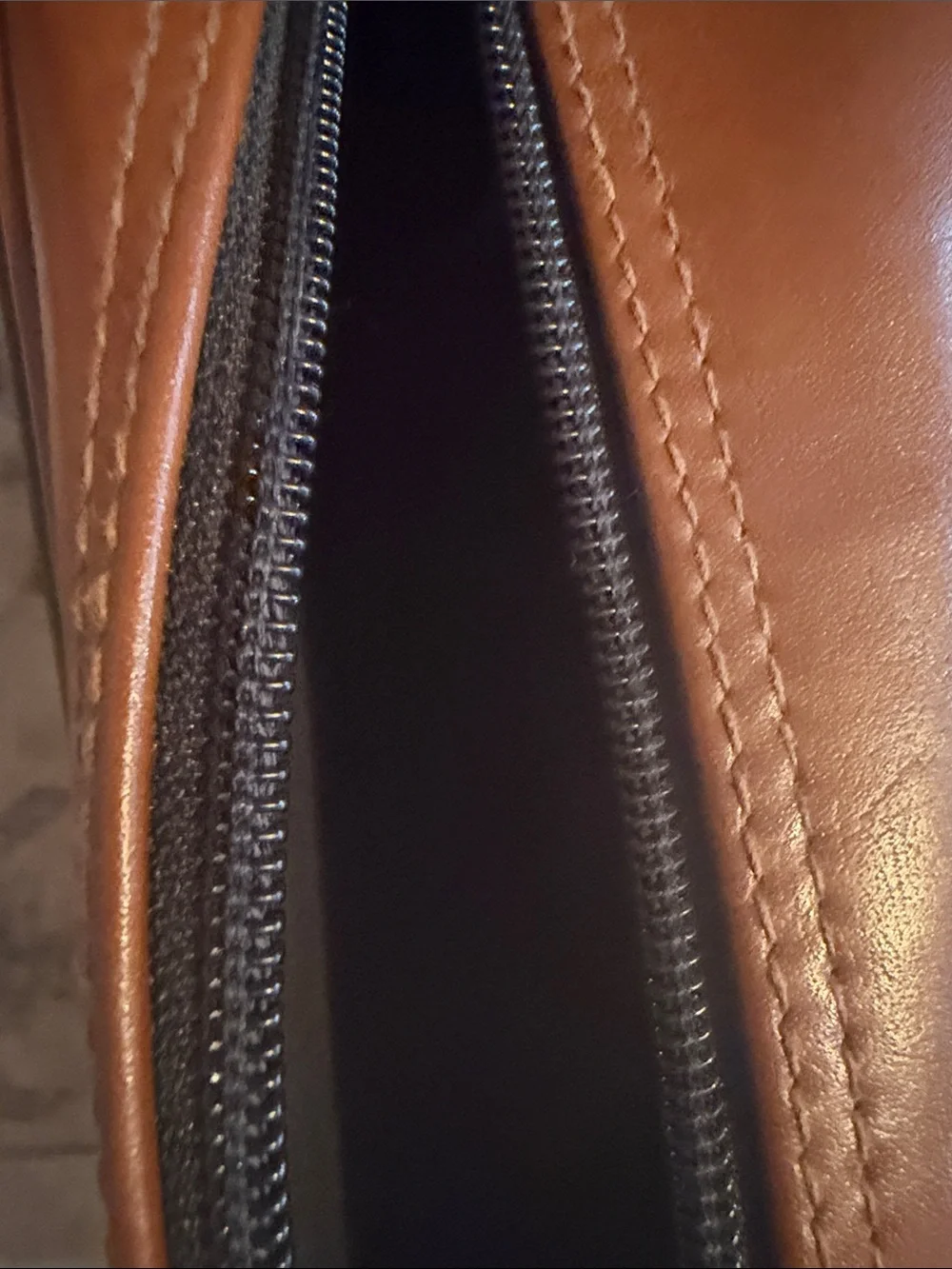 Leather Two-Tone Brown and Black Messenger Bag